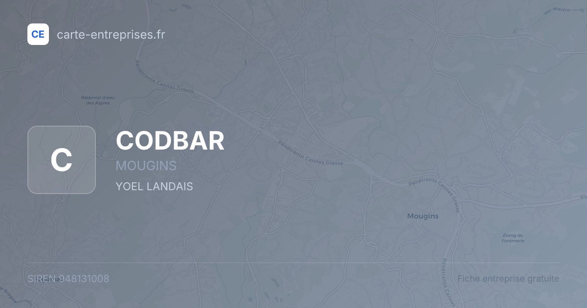 CODBAR — 948131008 — fiche entreprise