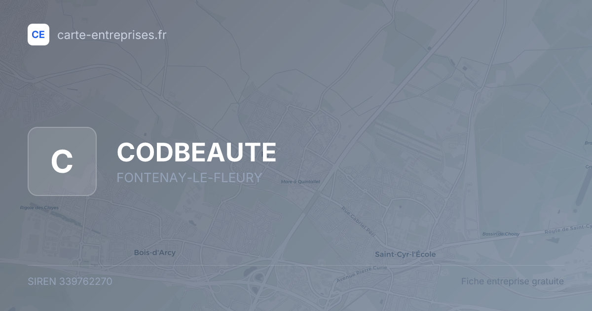 CODBEAUTE — 339762270 — fiche entreprise