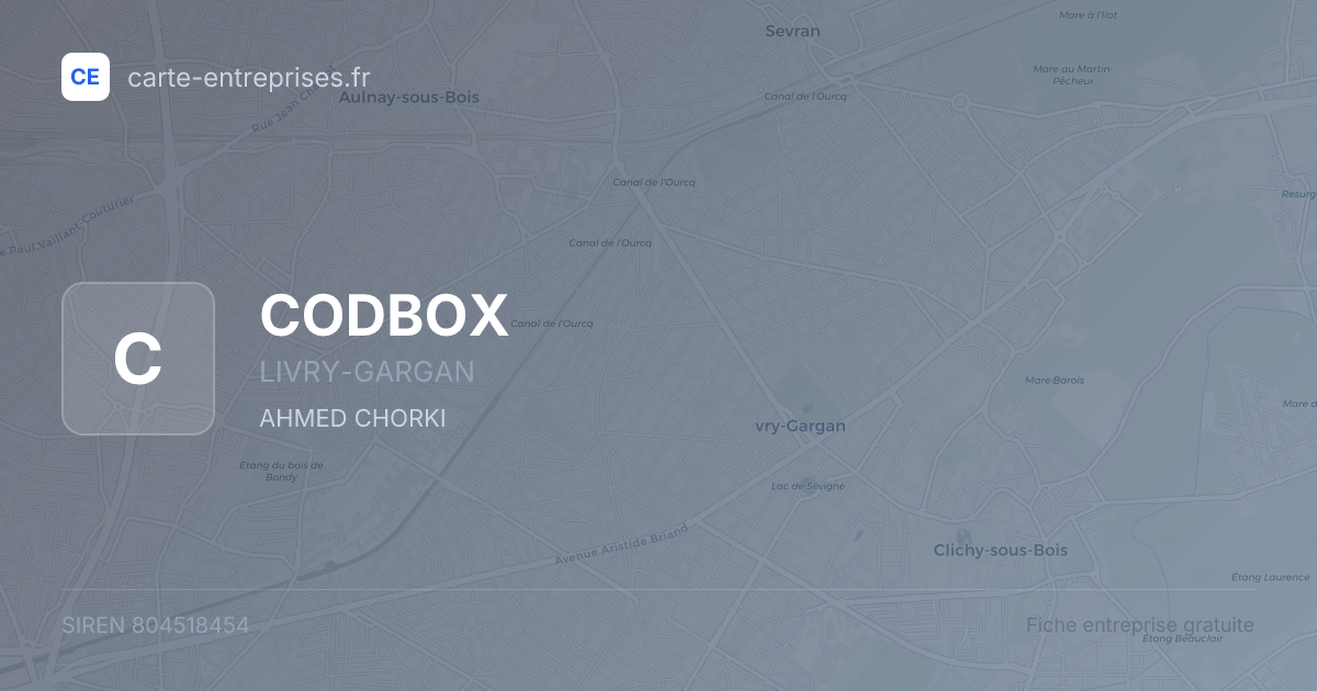 CODBOX — 804518454 — fiche entreprise