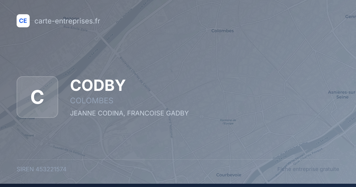 CODBY — 453221574 — fiche entreprise