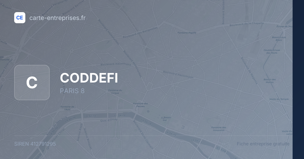 CODDEFI — 412791295 — fiche entreprise