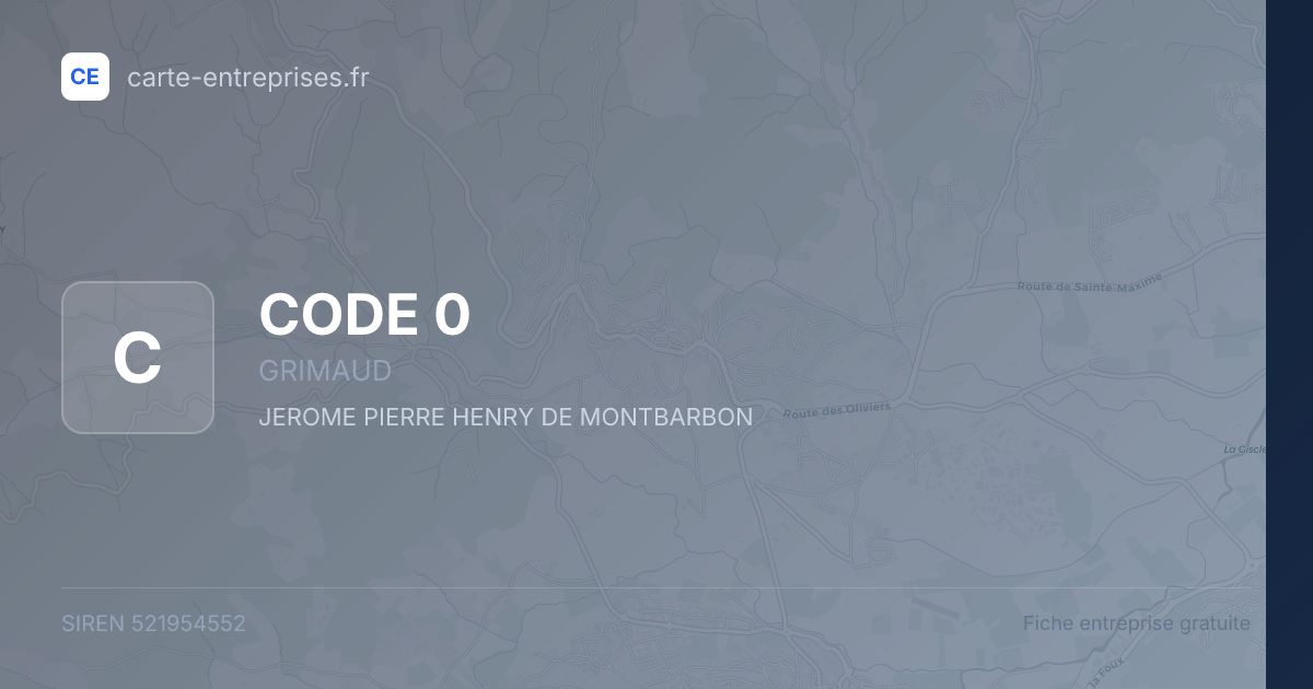 CODE 0 — 521954552 — fiche entreprise