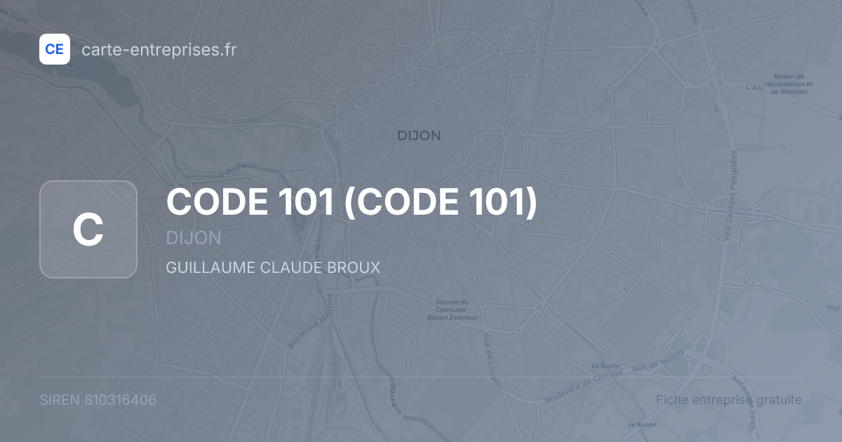 CODE 101 — 810316406 — fiche entreprise