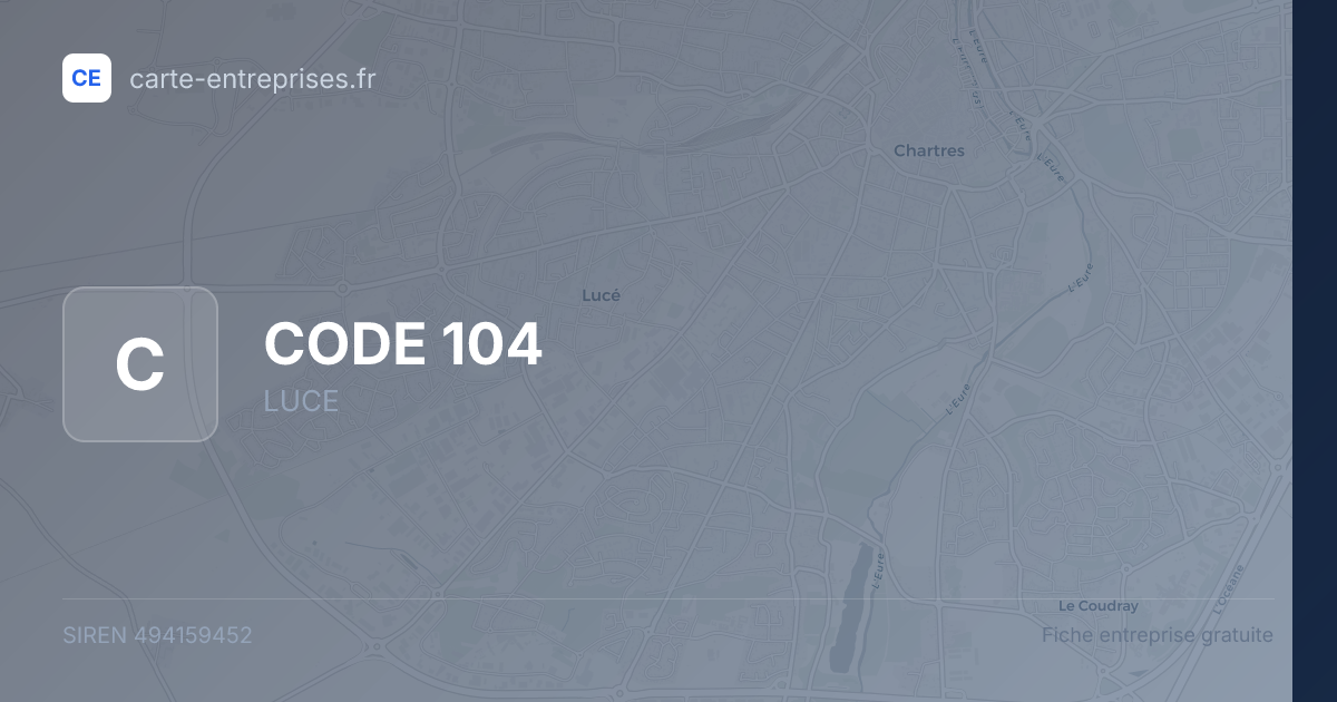 CODE 104 — 494159452 — fiche entreprise