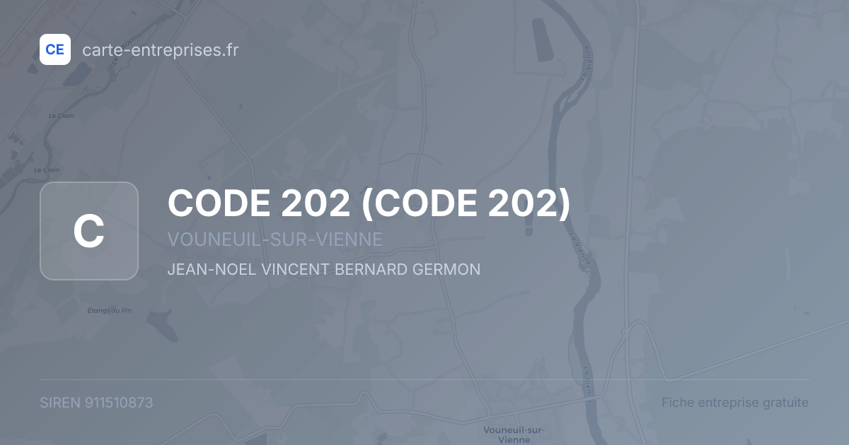 CODE 202 — 911510873 — fiche entreprise