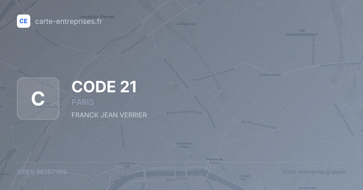 CODE 21 — 983671199 — fiche entreprise