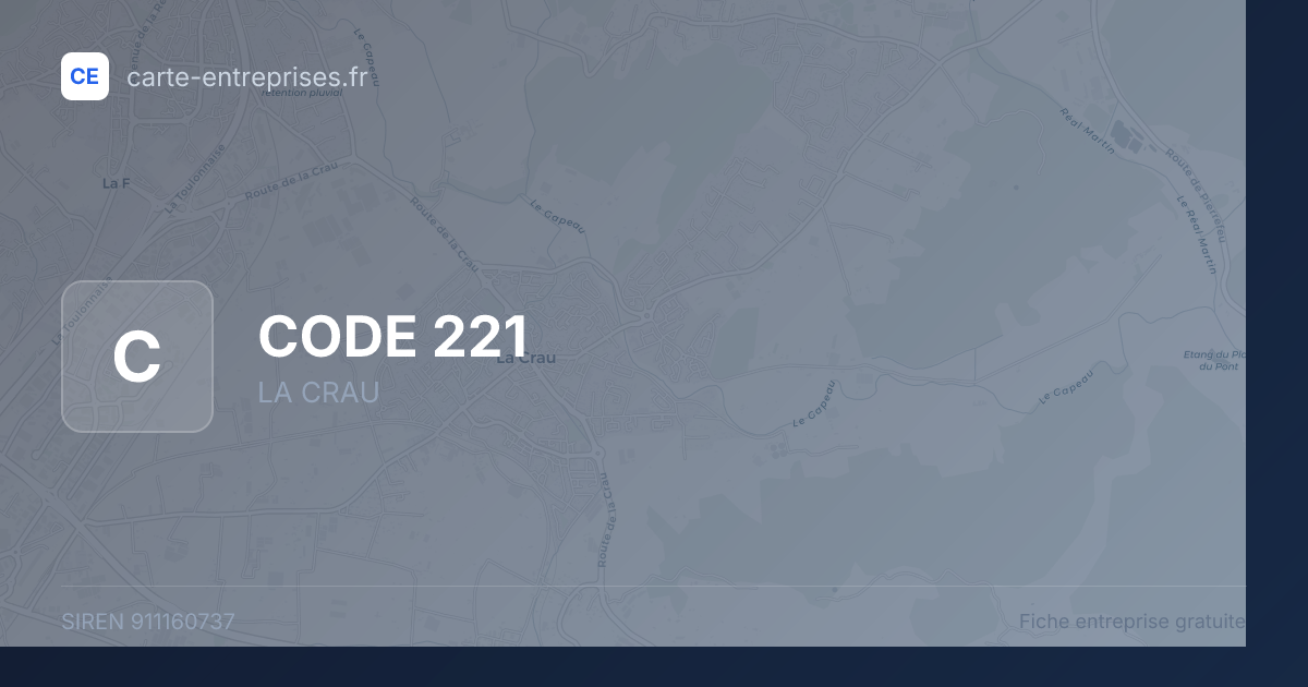 CODE 221 — 911160737 — fiche entreprise