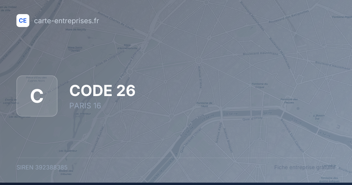 CODE 26 — 392388385 — fiche entreprise