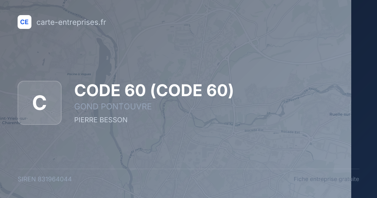 CODE 60 — 831964044 — fiche entreprise