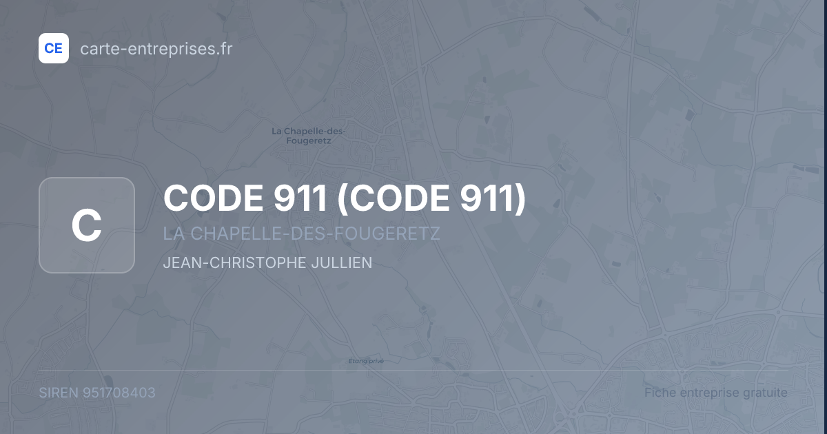 CODE 911 — 951708403 — fiche entreprise