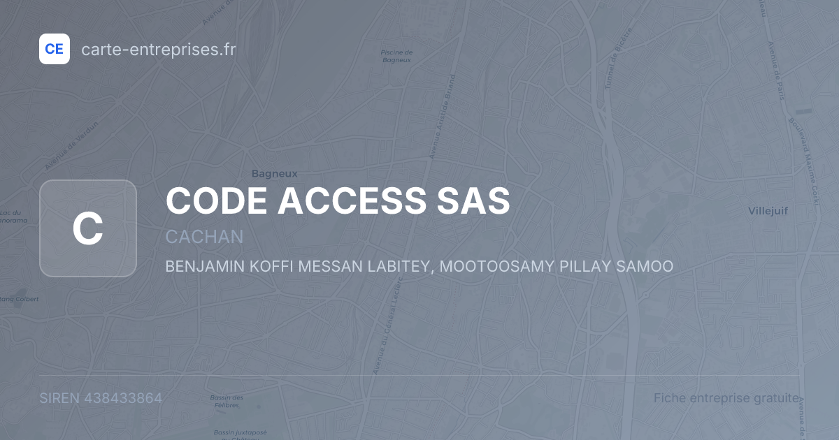 CODE ACCESS SAS — 438433864 — fiche entreprise