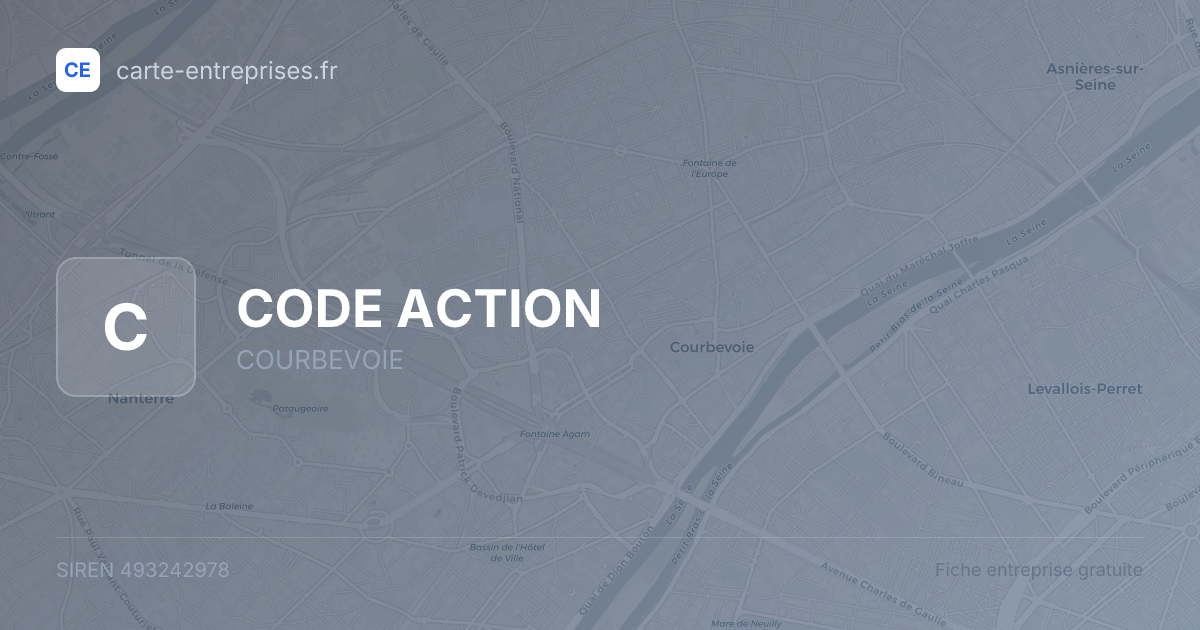 CODE ACTION — 493242978 — fiche entreprise