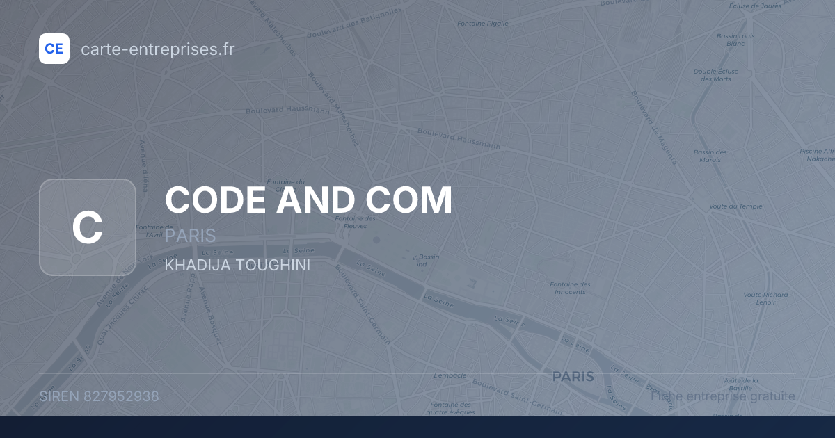 CODE AND COM — 827952938 — fiche entreprise