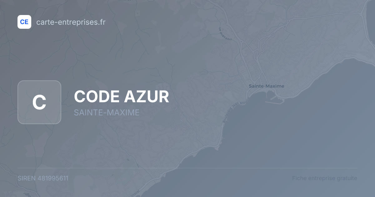 CODE AZUR — 481995611 — fiche entreprise