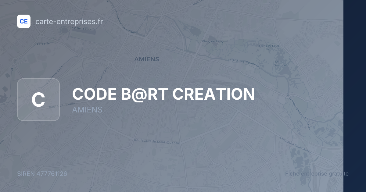 CODE B@RT CREATION — 477761126 — fiche entreprise