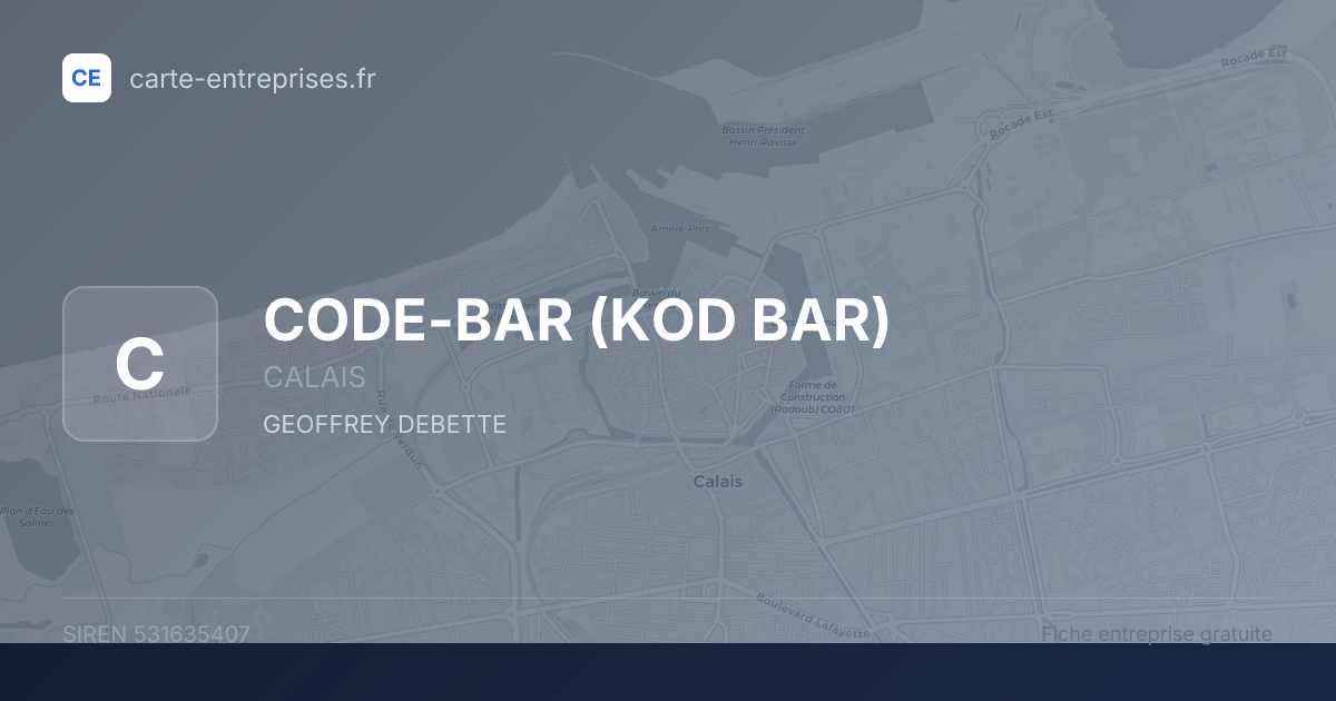 CODE-BAR (KOD BAR) — 531635407 — fiche entreprise