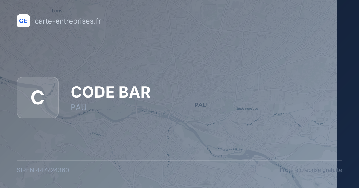 CODE BAR — 447724360 — fiche entreprise