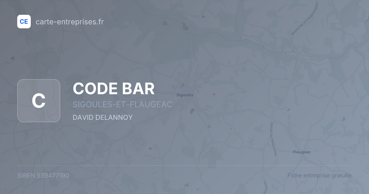 CODE BAR — 539477190 — fiche entreprise
