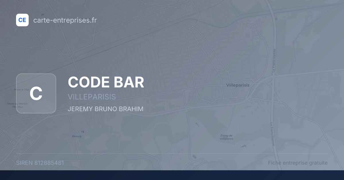 CODE BAR — 812885481 — fiche entreprise
