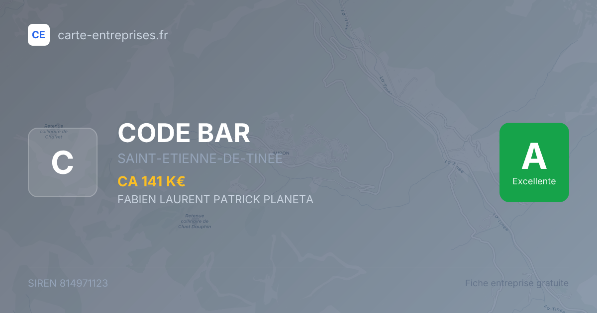 CODE BAR — 814971123 — fiche entreprise