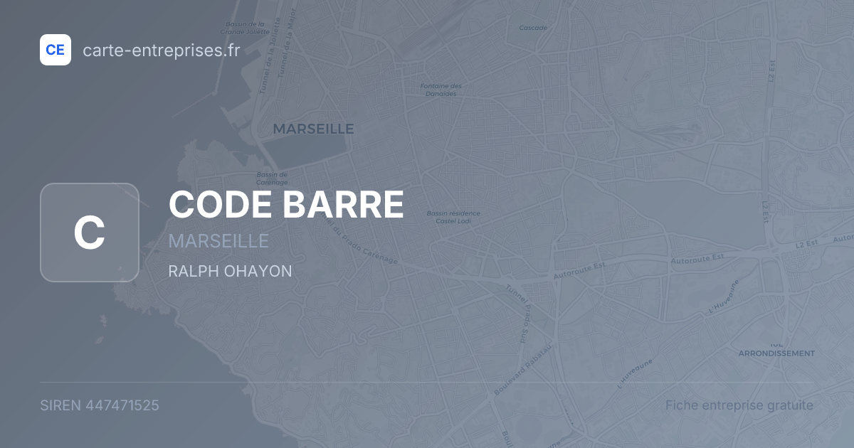 CODE BARRE — 447471525 — fiche entreprise