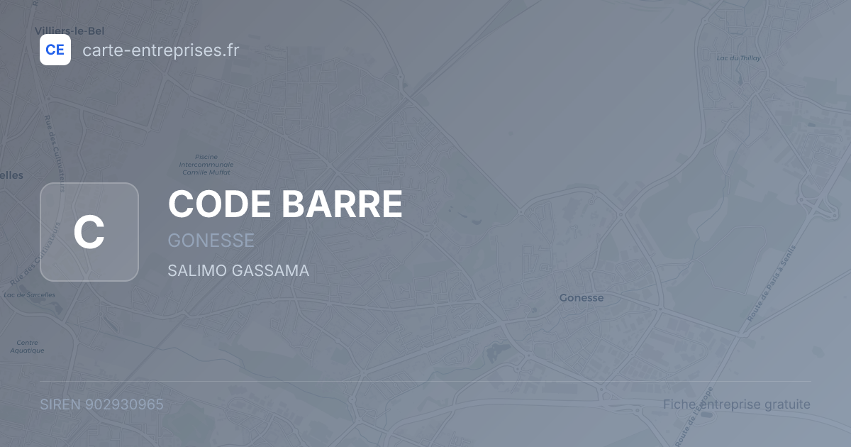 CODE BARRE — 902930965 — fiche entreprise