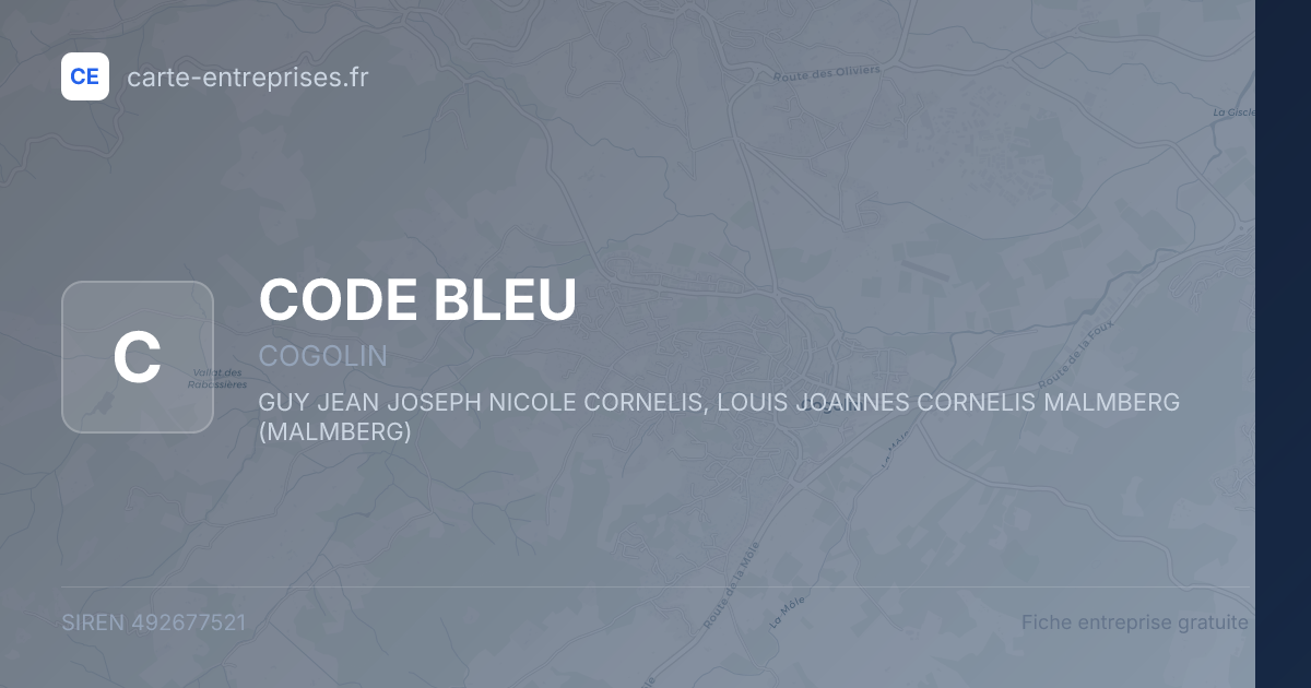 CODE BLEU — 492677521 — fiche entreprise