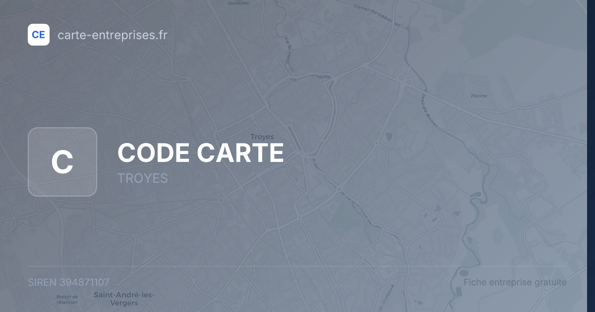 CODE CARTE — 394871107 — fiche entreprise