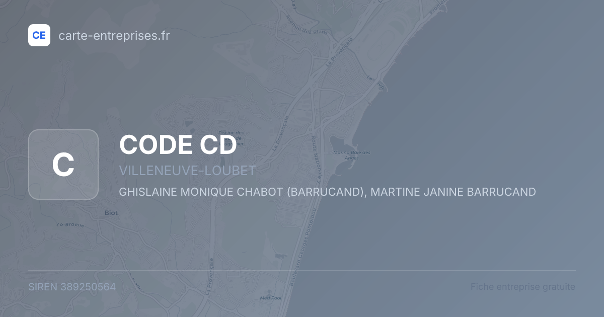 CODE CD — 389250564 — fiche entreprise
