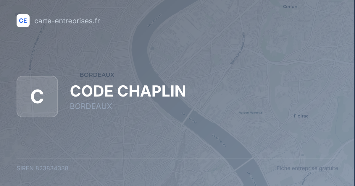 CODE CHAPLIN — 823834338 — fiche entreprise