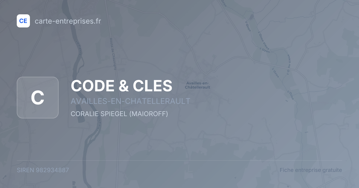 CODE & CLES — 982934887 — fiche entreprise