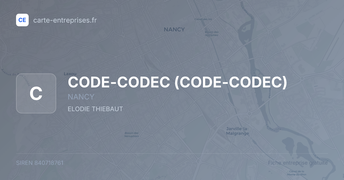 CODE-CODEC — 840718761 — fiche entreprise