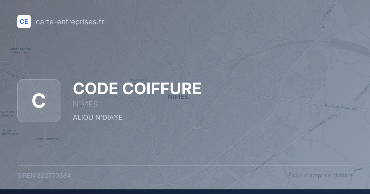 CODE COIFFURE — 822770384 — fiche entreprise