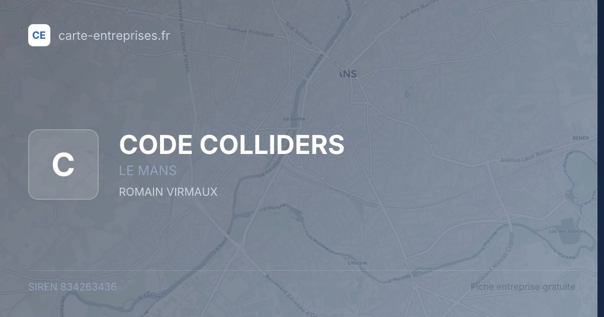 CODE COLLIDERS — 834263436 — fiche entreprise