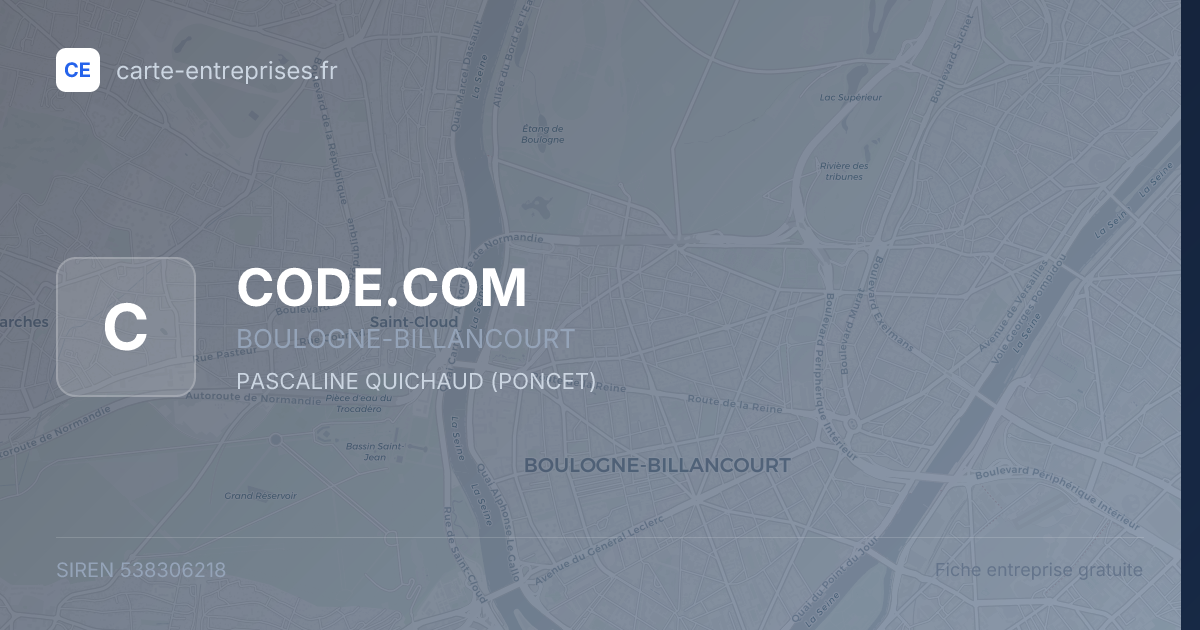 CODE.COM — 538306218 — fiche entreprise