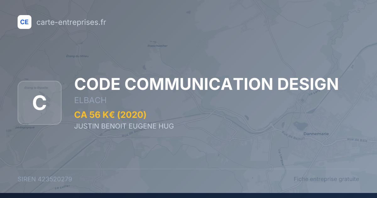 CODE COMMUNICATION DESIGN — 423520279 — fiche entreprise