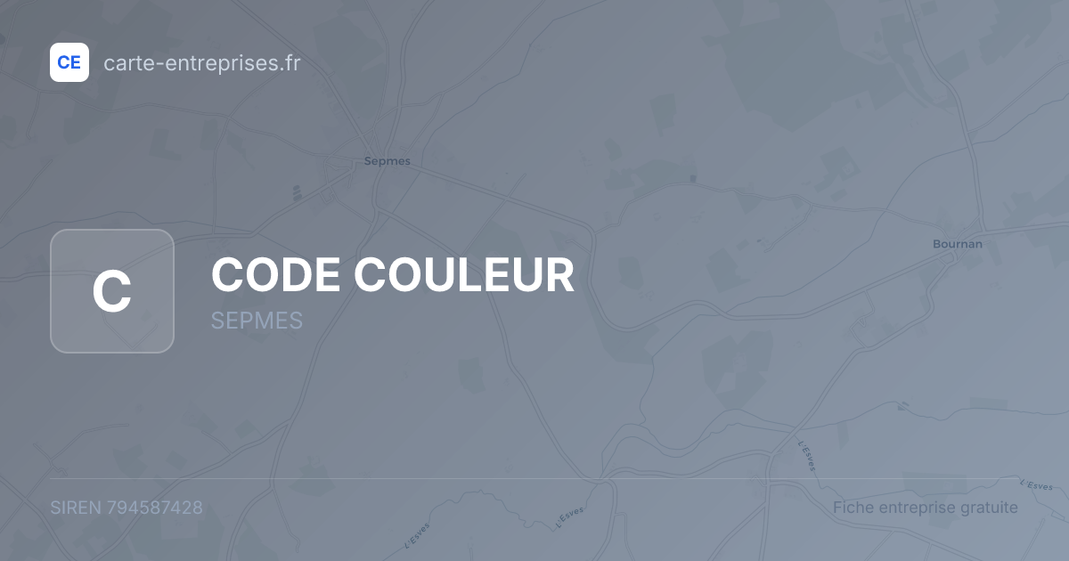 CODE COULEUR — 794587428 — fiche entreprise