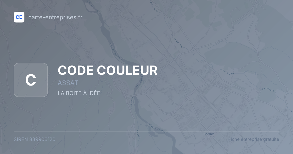 CODE COULEUR — 839906120 — fiche entreprise