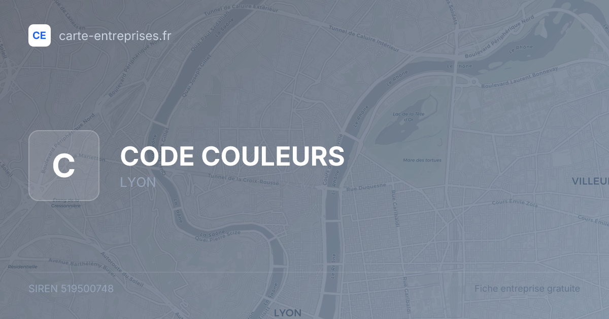 CODE COULEURS — 519500748 — fiche entreprise