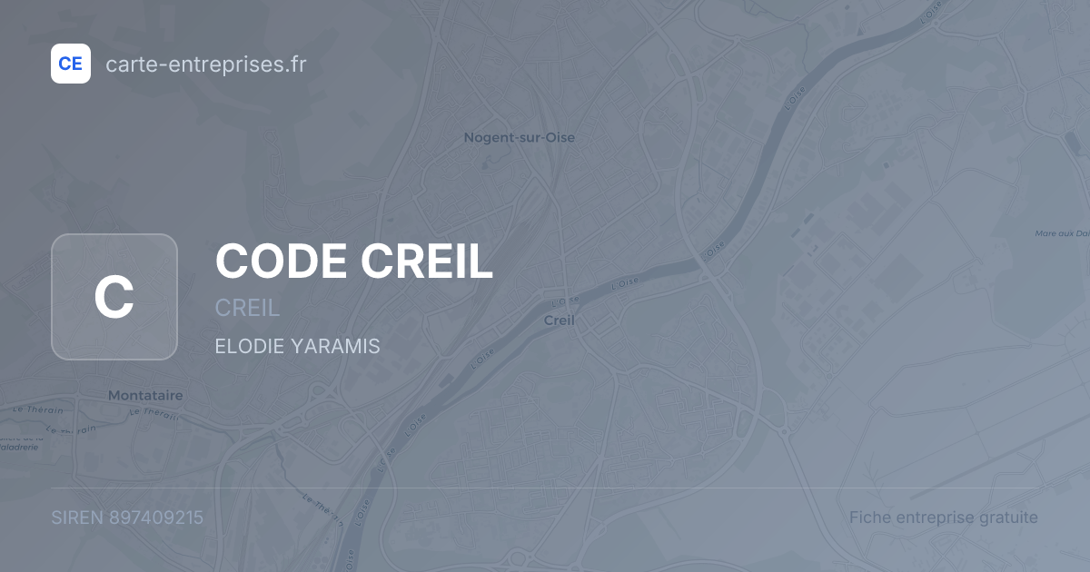 CODE CREIL — 897409215 — fiche entreprise