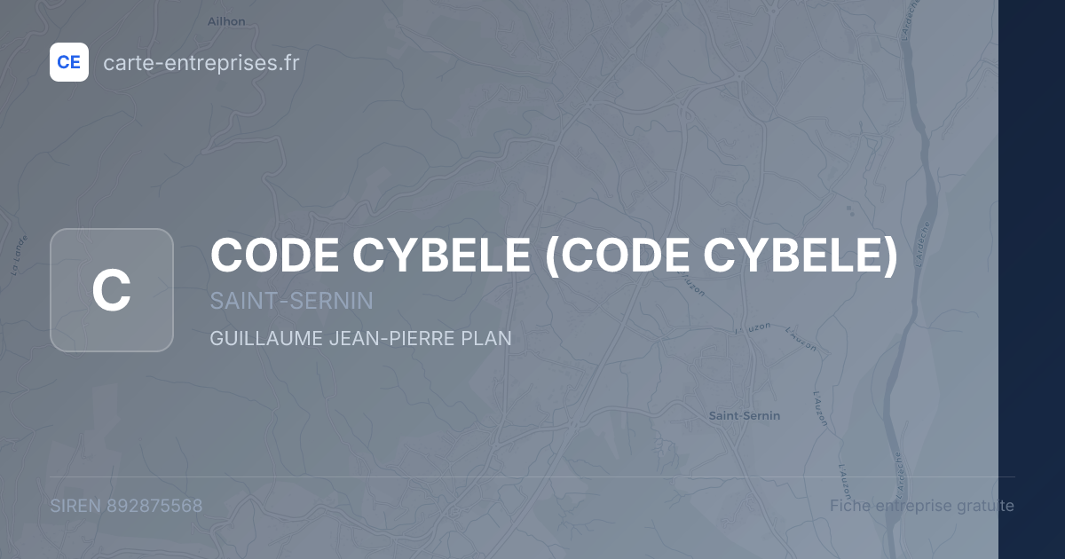 CODE CYBELE — 892875568 — fiche entreprise