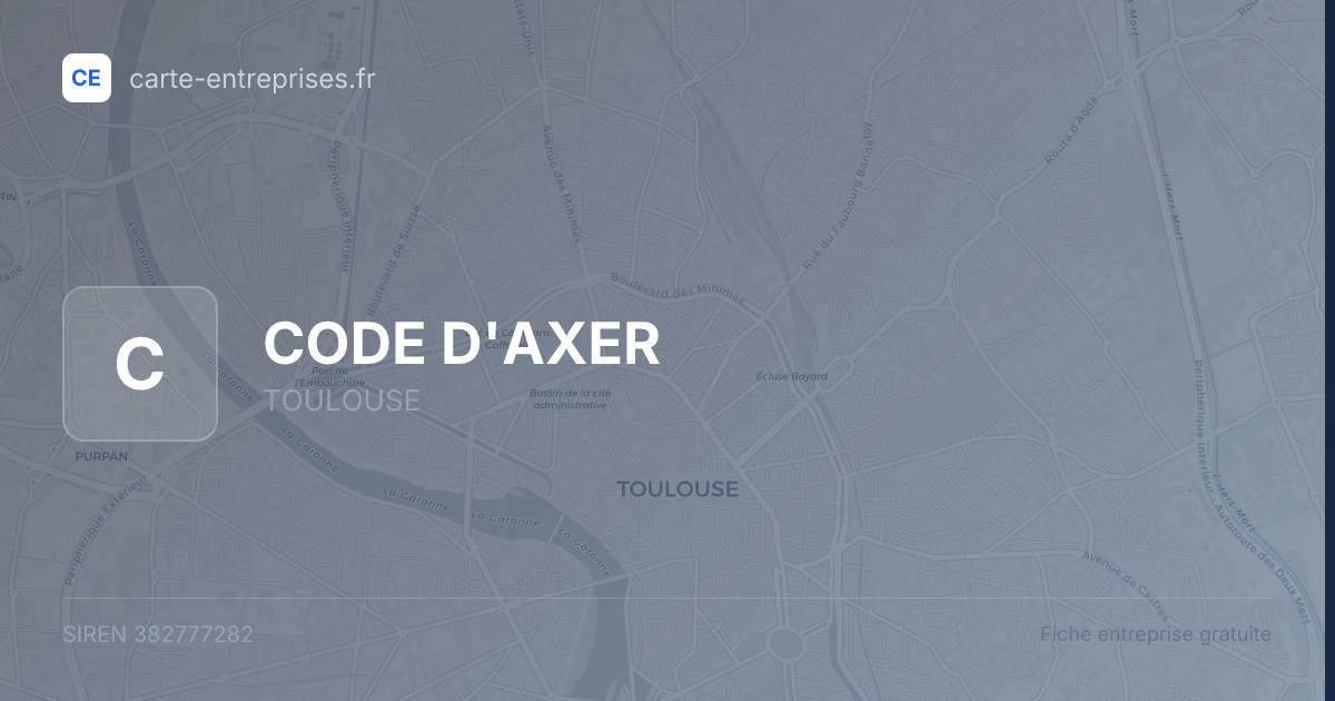 CODE D'AXER — 382777282 — fiche entreprise