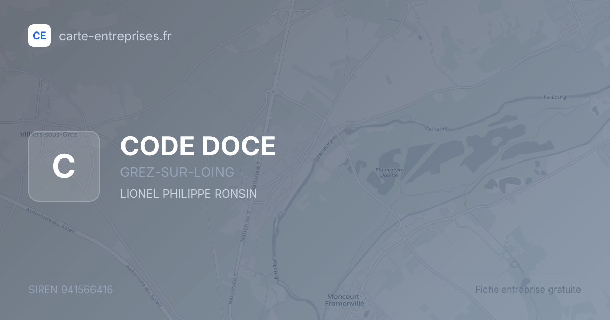 CODE DOCE — 941566416 — fiche entreprise