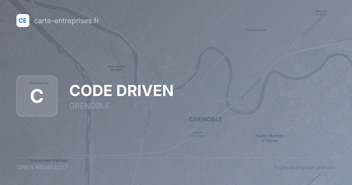 CODE DRIVEN — 880454277 — fiche entreprise