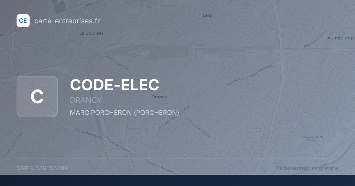 CODE-ELEC — 539556399 — fiche entreprise