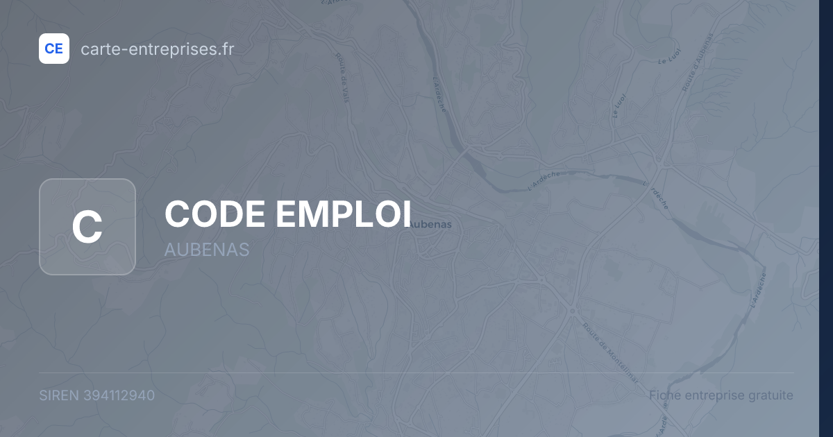 CODE EMPLOI — 394112940 — fiche entreprise