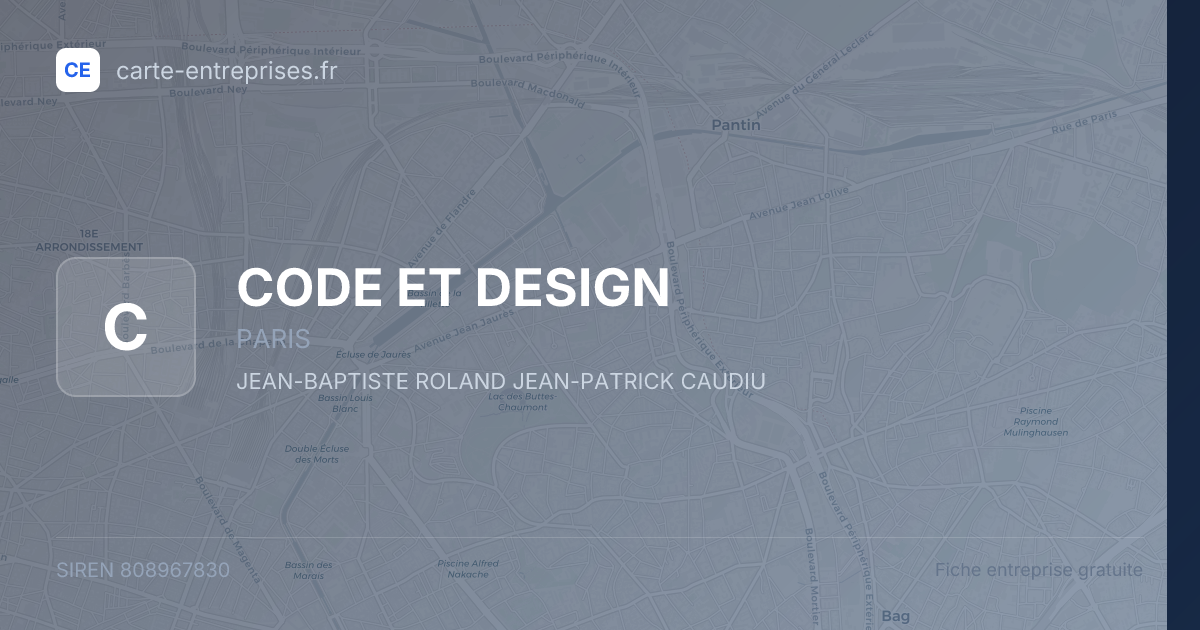 CODE ET DESIGN — 808967830 — fiche entreprise