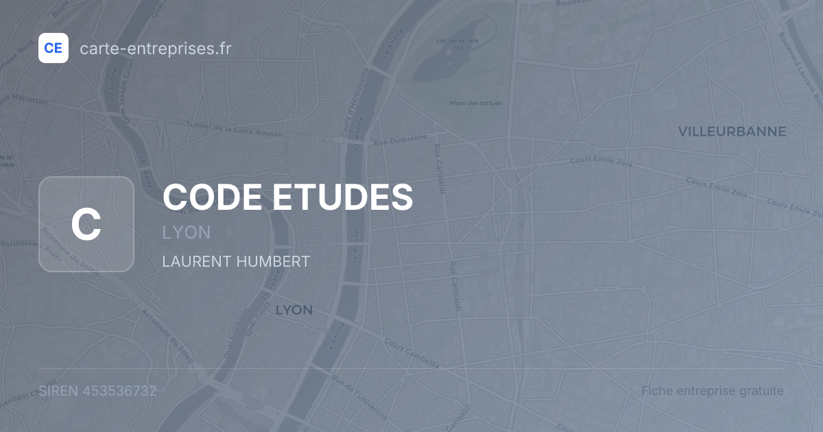 CODE ETUDES — 453536732 — fiche entreprise