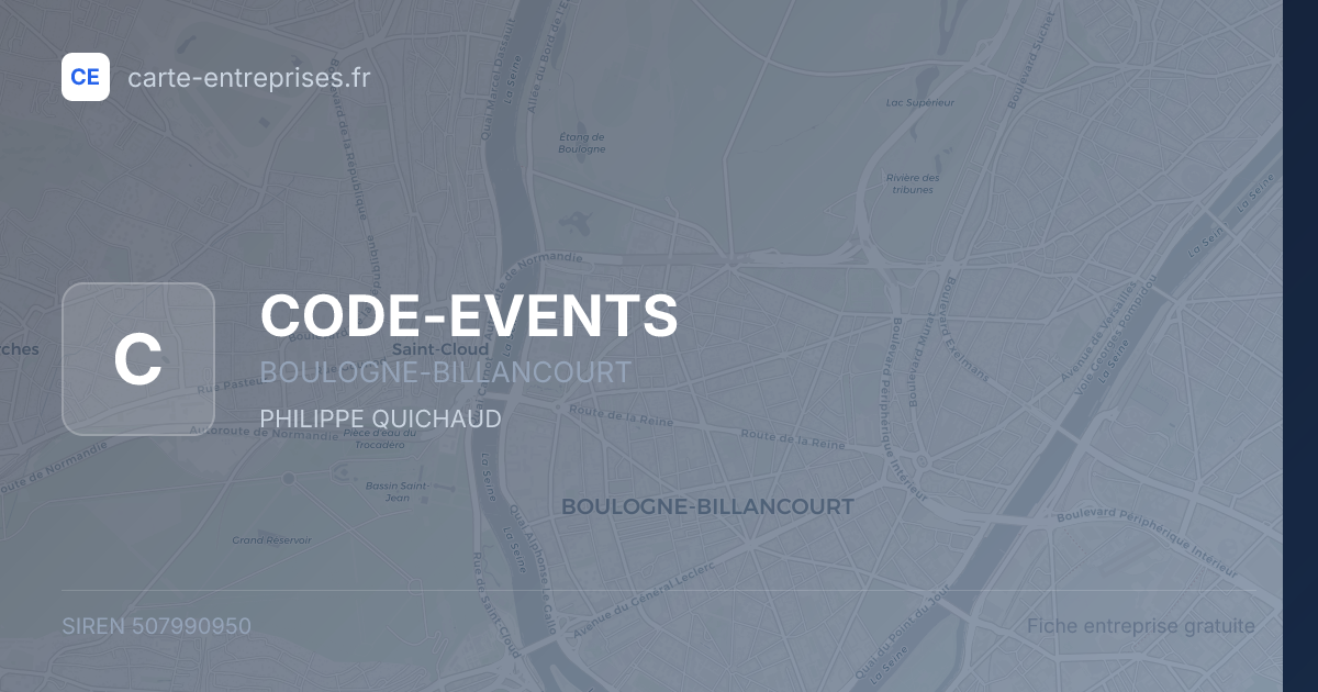 CODE-EVENTS — 507990950 — fiche entreprise