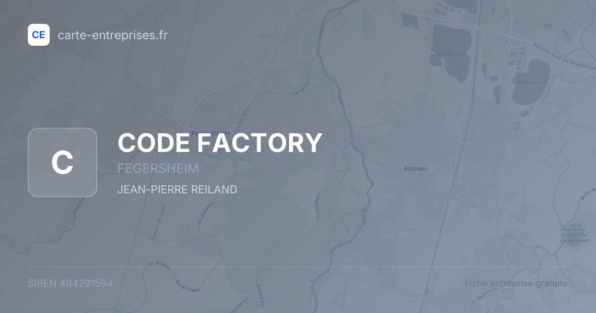 CODE FACTORY — 494291594 — fiche entreprise